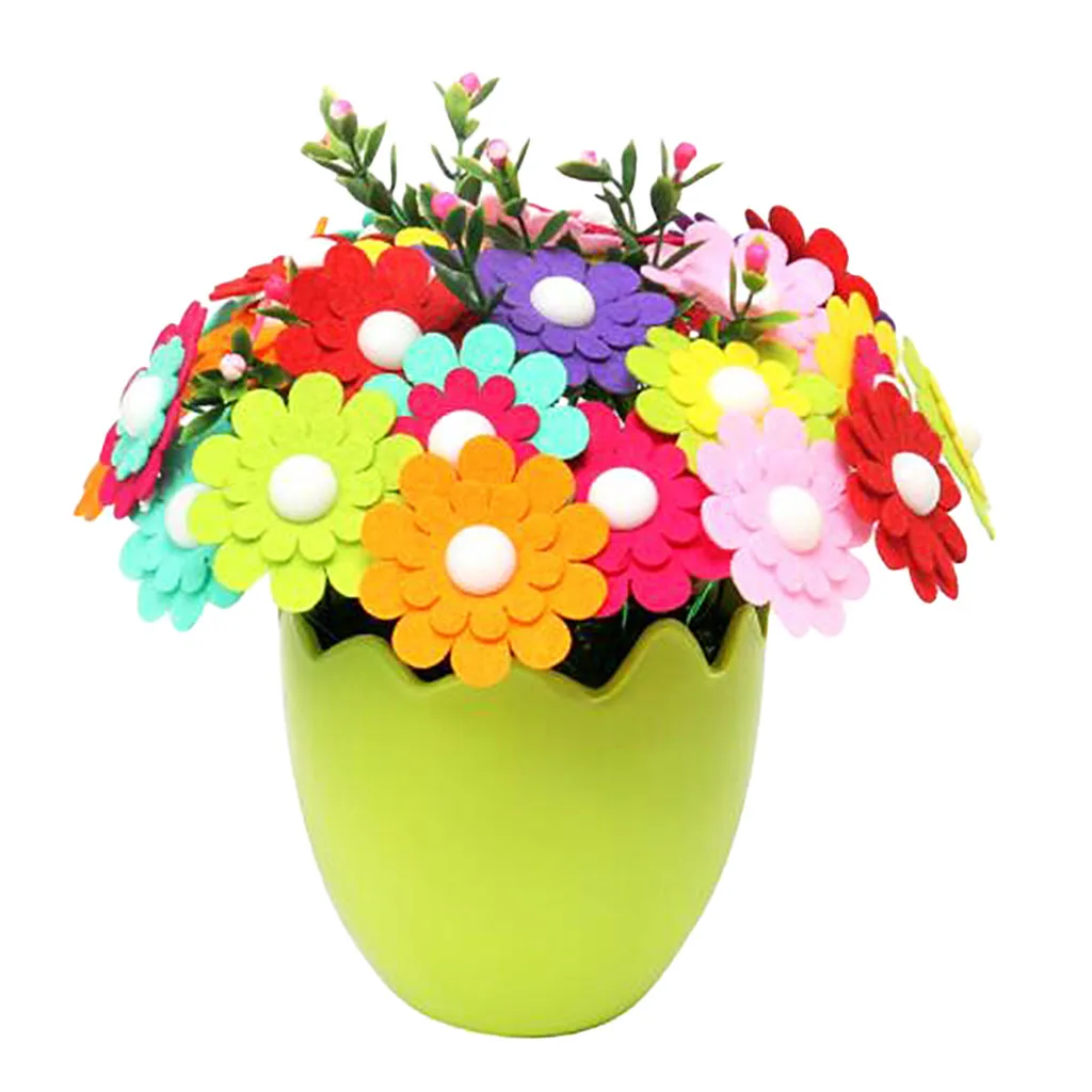 DIY Craft Iron Wire Button Felt Bouquet Kit Make 40 Flowers DIY Craft Iron Wire Button Felt Bouquet Kit Make 40 Flowers
