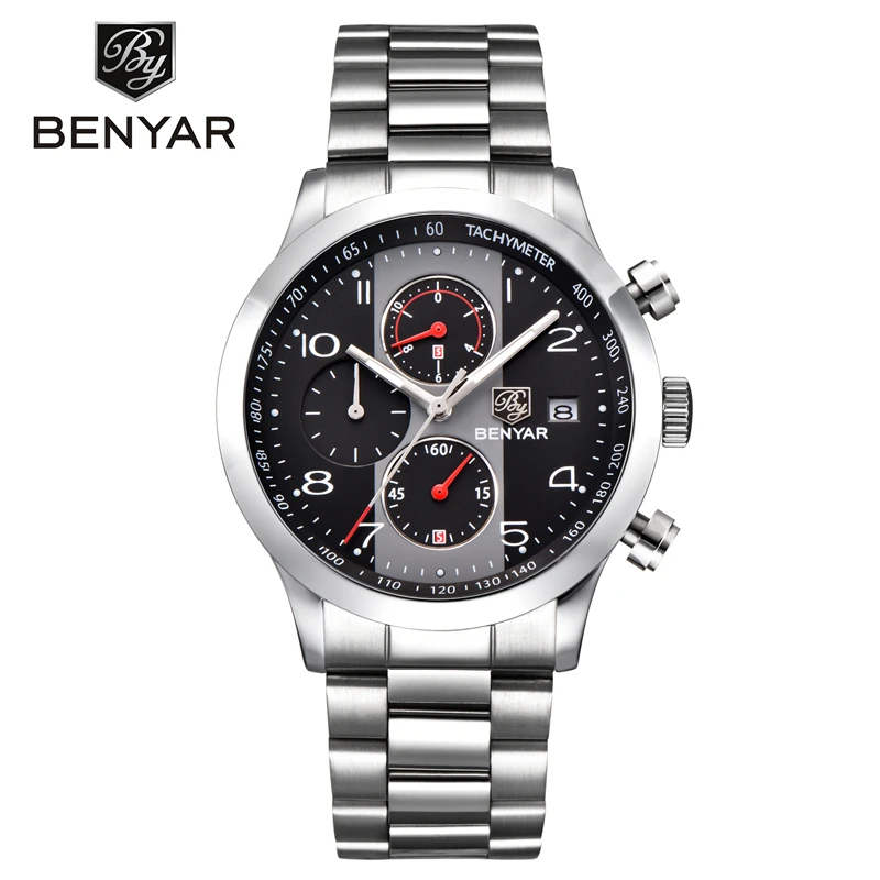 Relogio Masculino BENYAR Brand Fashion Chronograph Military Watch Men Waterproof Stainless Steel Quartz Wrist Watches Clock 2020
Relogio Masculino BENYAR Brand Fashion Chronograph Military Watch Men Waterproof Stainless Steel Quartz Wrist Watches Clock 2020