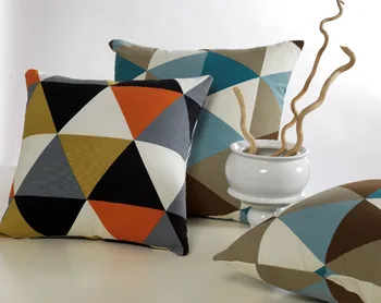 Vintage Design Colorful Cushion Cover Geometic Triangle Canvas Pillow Case Home Decor 4 Size to Choose
Vintage Design Colorful Cushion Cover Geometic Triangle Canvas Pillow Case Home Decor 4 Size to Choose