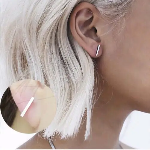 ey968 2018 New black punk silver gold earrings simple earrings senior T -bar earring girl woman jewelry Stud earring
ey968 2018 New black punk silver gold earrings simple earrings senior T -bar earring girl woman jewelry Stud earring