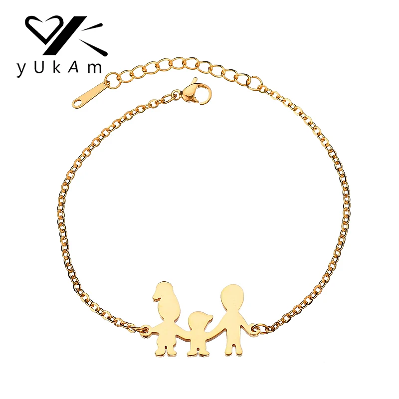 YUKAM Personalized Love Mum Dad Son Family Figure Charm Bracelets Stainless Steel Round Adjustable Chain Bracelet for Women Girl
YUKAM Personalized Love Mum Dad Son Family Figure Charm Bracelets Stainless Steel Round Adjustable Chain Bracelet for Women Girl