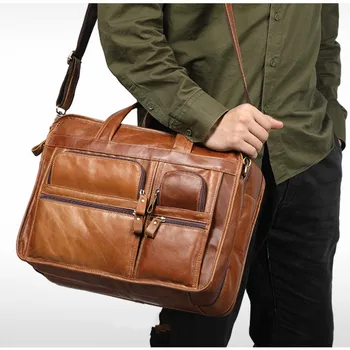 2018 Men Briefcase Real Cow Genuine Leather Business Handbag Laptop Casual Large Travel Shoulder Crossbody Messenger Bags Luxury
2018 Men Briefcase Real Cow Genuine Leather Business Handbag Laptop Casual Large Travel Shoulder Crossbody Messenger Bags Luxury