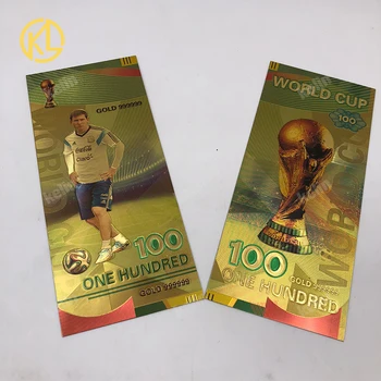 100pcs/lot 2018 Russia Banknote Sports Messi Banknote 100 Rouble Banknote in 24k Gold Plated Money For Collection
100pcs/lot 2018 Russia Banknote Sports Messi Banknote 100 Rouble Banknote in 24k Gold Plated Money For Collection
