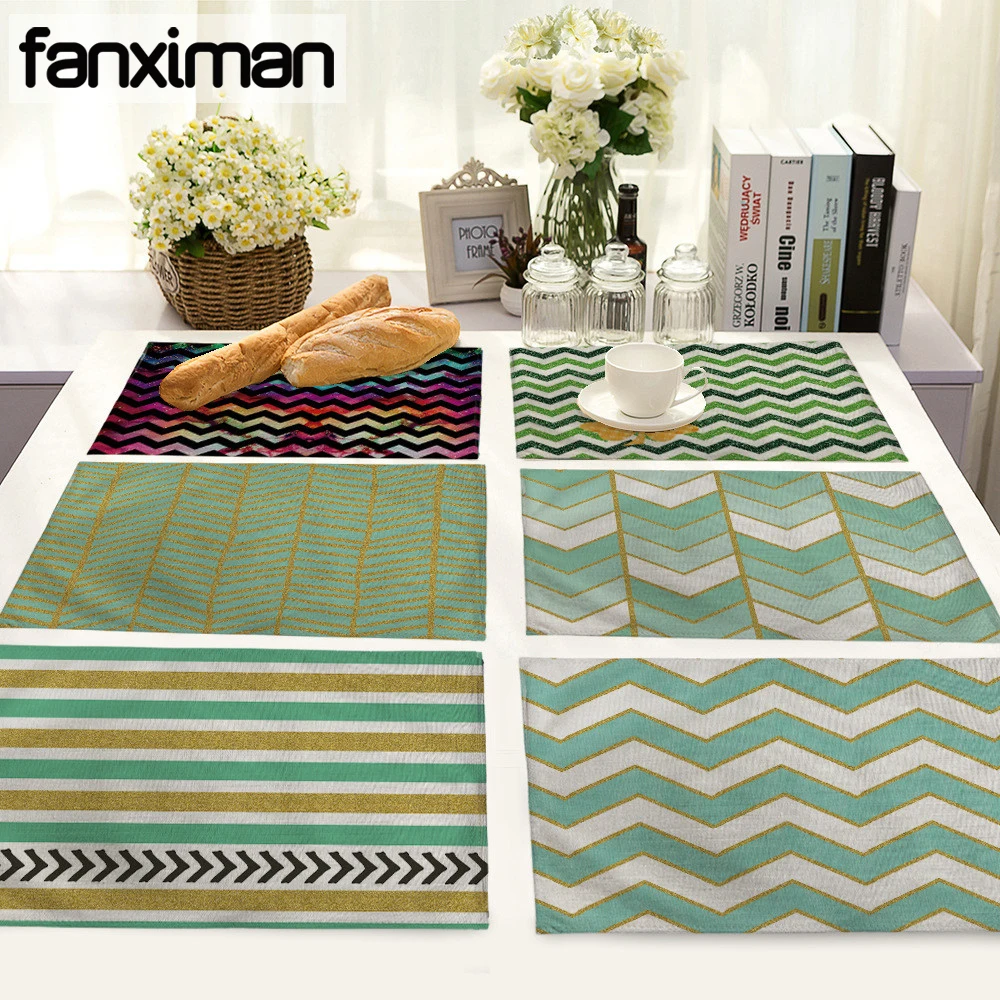 Eco Linen Placemat Geometry Stripe Pattern Mat Kitchen Accessories Drink Coaster Pad Plate almofada Doilies Pad Table Mats
Eco Linen Placemat Geometry Stripe Pattern Mat Kitchen Accessories Drink Coaster Pad Plate almofada Doilies Pad Table Mats