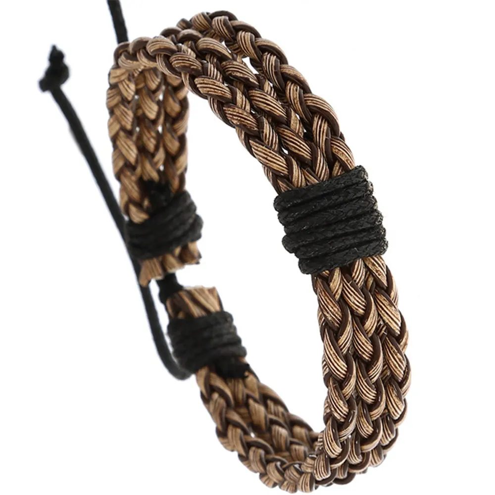 Multilayer New Arrival Fashion Trendy Vintage Punk Handmade Woven Weave Women Leather Bracelets Female Male Jewelry Wholesale
Multilayer New Arrival Fashion Trendy Vintage Punk Handmade Woven Weave Women Leather Bracelets Female Male Jewelry Wholesale