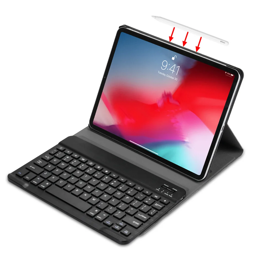 Для iPad Pro 11 2018 A1980/A2013/A1934 Съемная Беспроводная Bluetooth клавиатура + тонкий