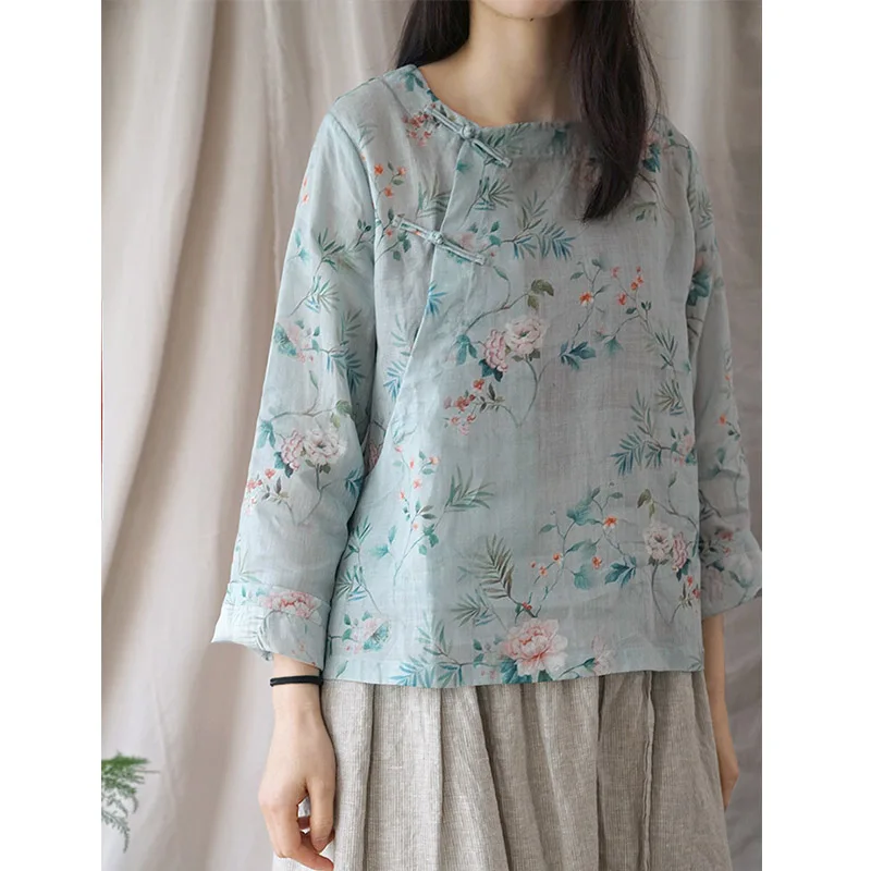 Vestidos Spring Summer Women Shirt Vintage Zen Print Long-sleeve Thin Loose Ramie Blouse Women Kimono
Vestidos Spring Summer Women Shirt Vintage Zen Print Long-sleeve Thin Loose Ramie Blouse Women Kimono