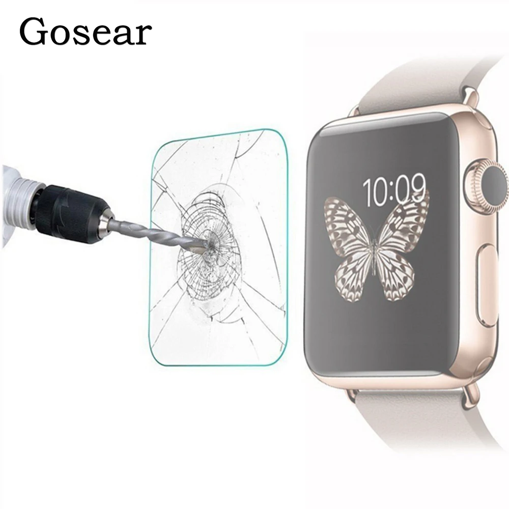Gosear Tempered Glass Screen Protector Protective Film for Apple Watch iWatch Series 1 38mm 42mm i Wach iWach Smart Accessories
Gosear Tempered Glass Screen Protector Protective Film for Apple Watch iWatch Series 1 38mm 42mm i Wach iWach Smart Accessories