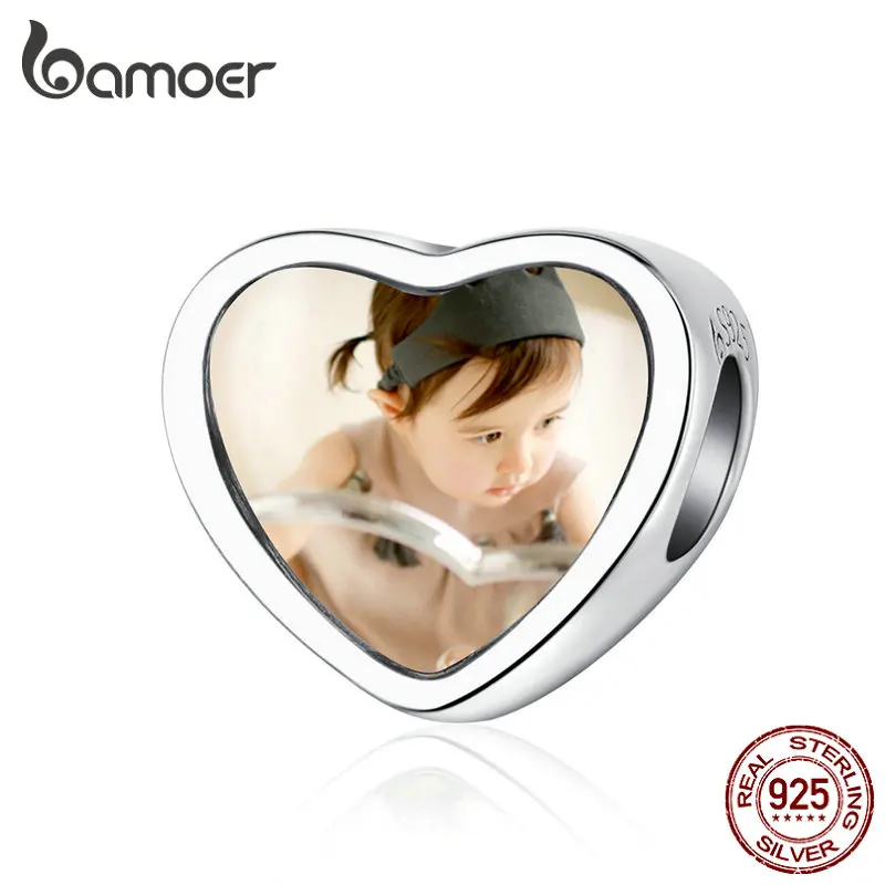 bamoer Customized DIY Heart Beads Custom Photo Charm for Bracelet & Bangle 925 Sterling Silver Jewelry Unique Gift BSC103
bamoer Customized DIY Heart Beads Custom Photo Charm for Bracelet & Bangle 925 Sterling Silver Jewelry Unique Gift BSC103