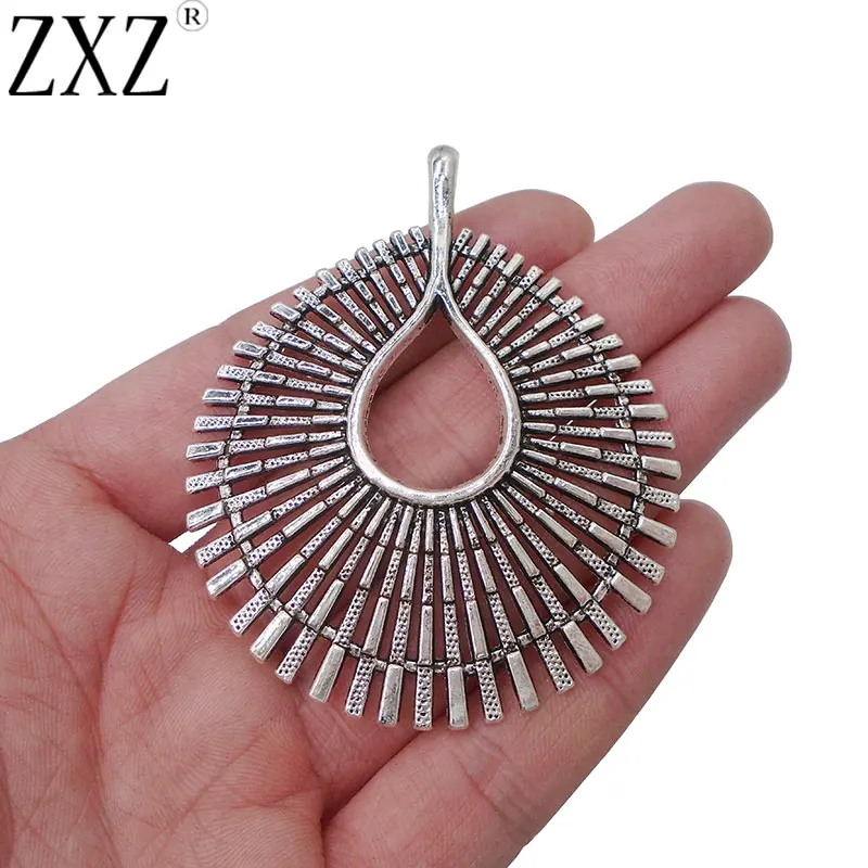 ZXZ 2pcs Antique Silver Tone Large Charms Pendants for Jewelry Making Findings 68x56mm
ZXZ 2pcs Antique Silver Tone Large Charms Pendants for Jewelry Making Findings 68x56mm