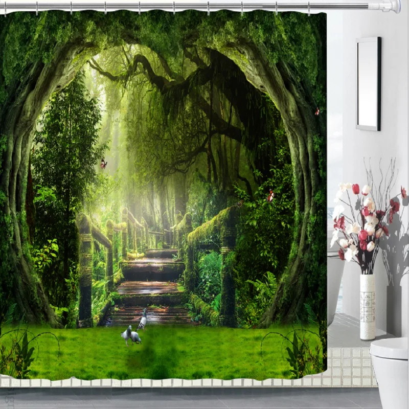 Green plant 3D printing Pattern Modern Polyester Waterproof Mildew Shower Home Decoration Curtain Bathroom Curtain
Green plant 3D printing Pattern Modern Polyester Waterproof Mildew Shower Home Decoration Curtain Bathroom Curtain