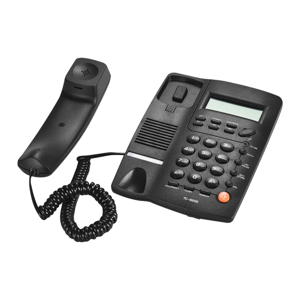 Desktop Corded Telephone Phone Telephones w/ LCD Display Caller ID Volume Adjustable Calculator Alarm Clock for Home Call Center
Desktop Corded Telephone Phone Telephones w/ LCD Display Caller ID Volume Adjustable Calculator Alarm Clock for Home Call Center