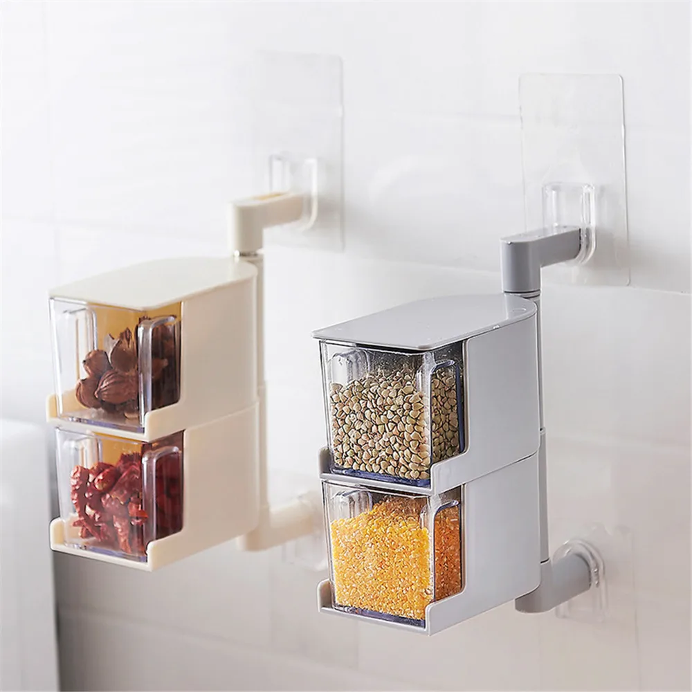 2 3 Layers Plastic Sticky Rotary Storage Drawer Wall Hanging Storage Drawer Box Organizer Seasoning Container for Home Kitchen
2 3 Layers Plastic Sticky Rotary Storage Drawer Wall Hanging Storage Drawer Box Organizer Seasoning Container for Home Kitchen