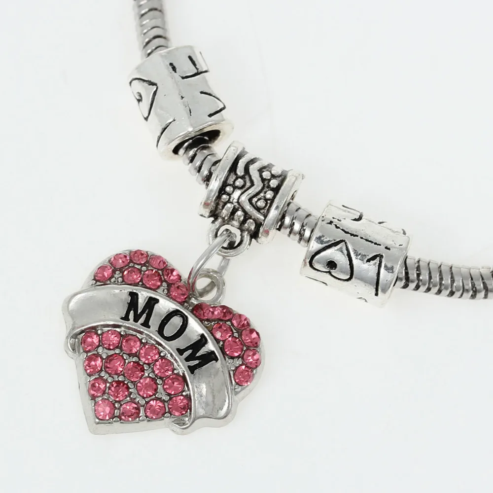 DoreenBeads European Snake Chain Charm Bracelets Heart Pendant Antique Silver Message"Mom" & "Love" Carved Pink 19.5cm,1 PC
DoreenBeads European Snake Chain Charm Bracelets Heart Pendant Antique Silver Message"Mom" & "Love" Carved Pink 19.5cm,1 PC