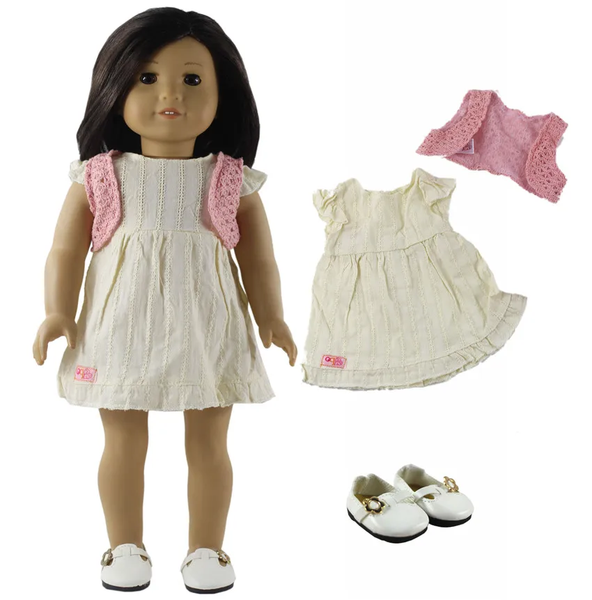 1 PC Doll Clothes+1 Pairs of Shoes for 18 inch American Doll Handmade Student Clothes X64 
1 PC Doll Clothes+1 Pairs of Shoes for 18 inch American Doll Handmade Student Clothes X64