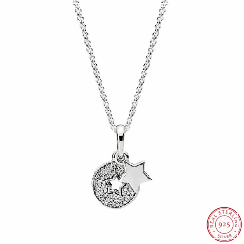Hand-finished 70cm Link Chain Celebration Stars Long Necklaces in Silver 925 Fine Jewelry with Dazzling Shape & Clear CZ FLN048
Hand-finished 70cm Link Chain Celebration Stars Long Necklaces in Silver 925 Fine Jewelry with Dazzling Shape & Clear CZ FLN048