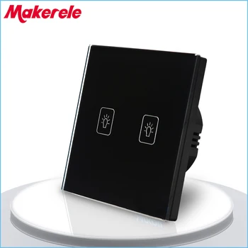 Touch Switch 2 Gang 2 Way Black Crystal Glass panel EU Standard wall socket for lamp
Touch Switch 2 Gang 2 Way Black Crystal Glass panel EU Standard wall socket for lamp