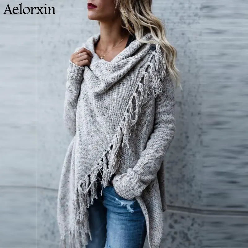 sweater woman winter 2019 Long sleeved cardigan knit fringed long shawl coat Casual loose and thin cardigan women
sweater woman winter 2019 Long sleeved cardigan knit fringed long shawl coat Casual loose and thin cardigan women