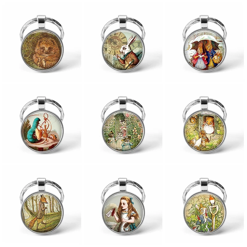 Peter Rabbit Keychain Bunny Keyring Cabochon Glass Gift Gardening Gift Oil Painting Beatrix Potter Pendant Key Chain Ring
Peter Rabbit Keychain Bunny Keyring Cabochon Glass Gift Gardening Gift Oil Painting Beatrix Potter Pendant Key Chain Ring
