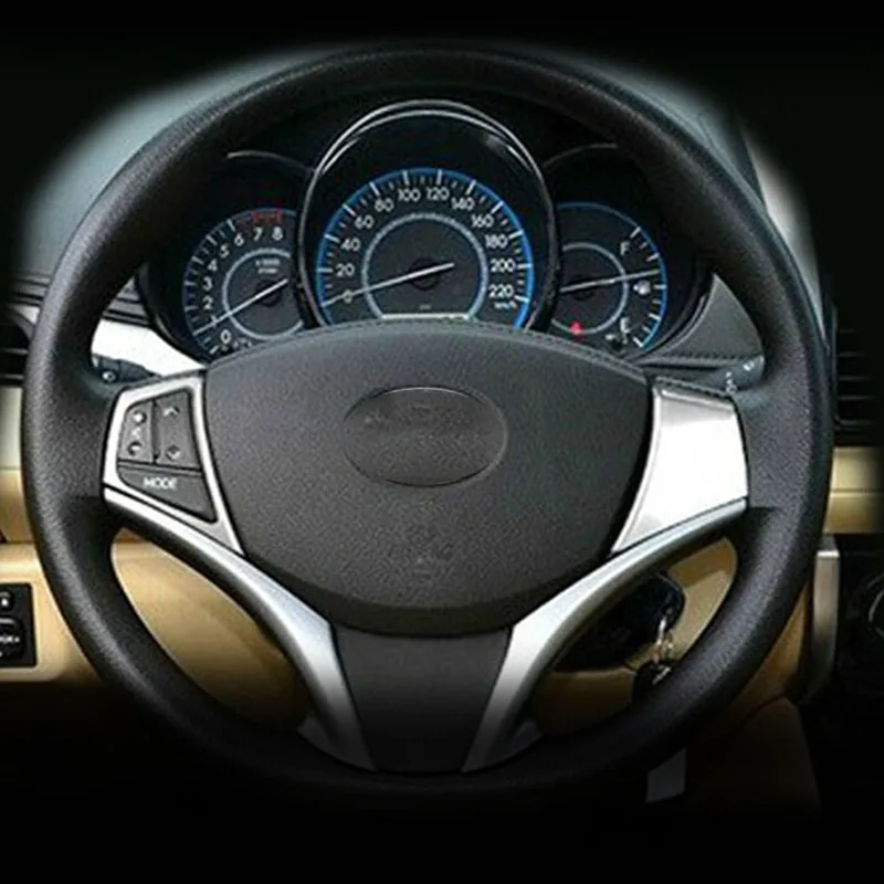 For Toyota Vios/Yaris/sedan 2014 2015 2016 Car Detector Stick cover ABS Chrome Steering Wheel Interior Kit Trim Lamp Frame 2pcs
For Toyota Vios/Yaris/sedan 2014 2015 2016 Car Detector Stick cover ABS Chrome Steering Wheel Interior Kit Trim Lamp Frame 2pcs