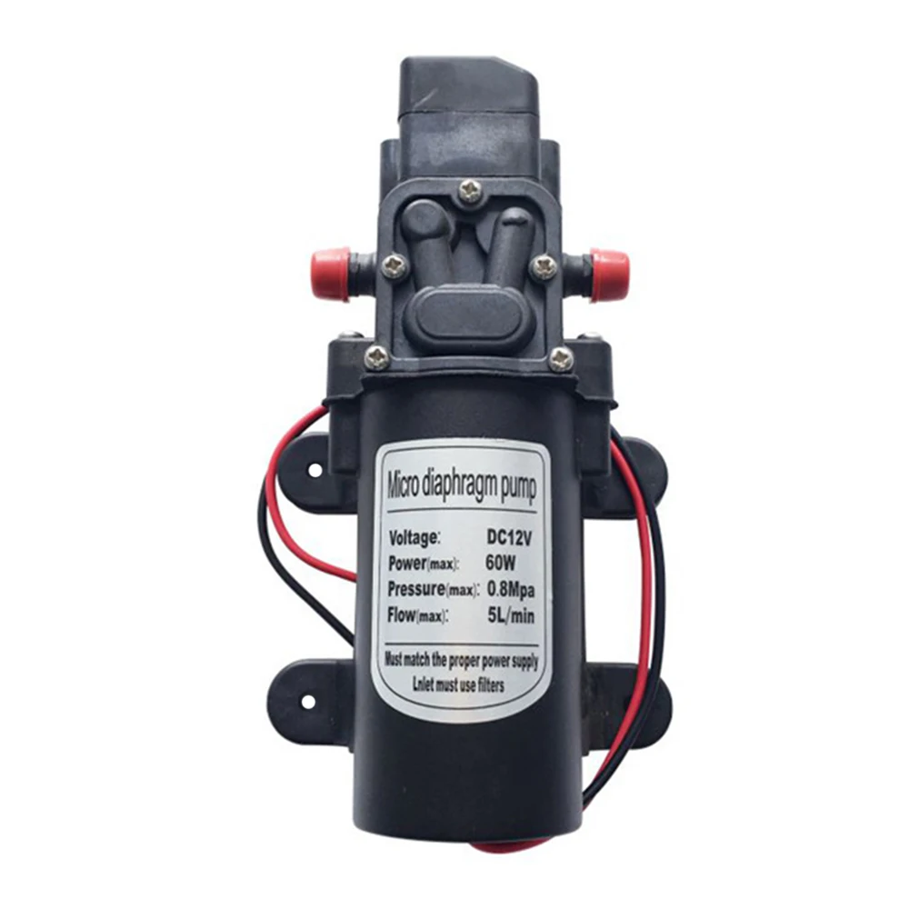 DC 12V 60W 5L/min High Pressure Electric Water Pump Diaphragm Pump Water Sprayer for Home Garden Car Washer Agricultural
DC 12V 60W 5L/min High Pressure Electric Water Pump Diaphragm Pump Water Sprayer for Home Garden Car Washer Agricultural