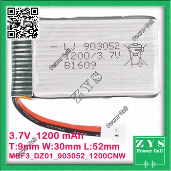 Safety Packing 2 pin Connector 3.7V lithium Polymer battery 903052 1200mah for UAV UAS Drone Zone mini drone fpv Size 90x30x52mm
Safety Packing 2 pin Connector 3.7V lithium Polymer battery 903052 1200mah for UAV UAS Drone Zone mini drone fpv Size 90x30x52mm