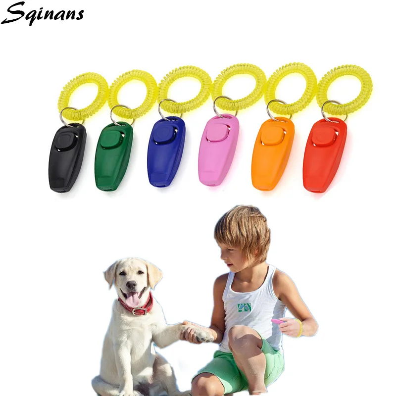 Sqinans Pet Dog кликеры для дрессировки щенка кошки свистки кольцо ключей Ремешок