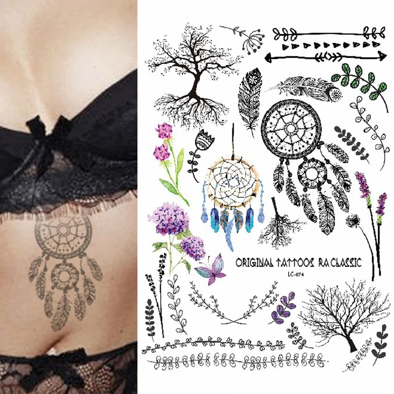 1sheet Multi-style hot girl Temporary Tattoo dreamcatcher arm flowers feather tree flash tattoo sticker color tatuagem 24models
1sheet Multi-style hot girl Temporary Tattoo dreamcatcher arm flowers feather tree flash tattoo sticker color tatuagem 24models