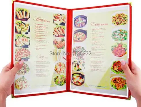 Advertising photo Album A4 2 pages PVC Recipe frame book Restaurant food shop menu frame file list picture albums 
Advertising photo Album A4 2 pages PVC Recipe frame book Restaurant food shop menu frame file list picture albums