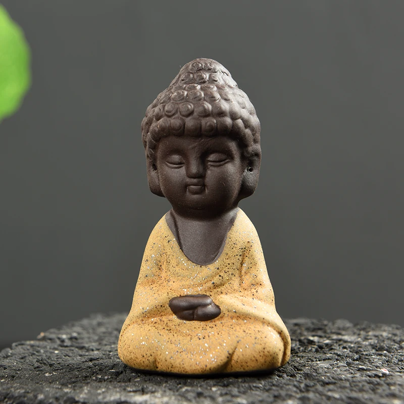 Yixing Ceramic Home Furnishing Gardening Decoration Handcrafts Creative Little Monk Mini Cute Ornaments Tea Pet Gift K027 5