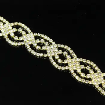 5Yards Rhinestones Trim Appliques For Wedding Belt Clear Rose Gold Silver Golden Crystal Beads DIY Bridal Sash
5Yards Rhinestones Trim Appliques For Wedding Belt Clear Rose Gold Silver Golden Crystal Beads DIY Bridal Sash