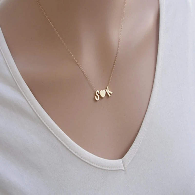 3 pcs / set custom select letter personalized original name heart love Chains and necklaces a couple pendant charm jewelry
3 pcs / set custom select letter personalized original name heart love Chains and necklaces a couple pendant charm jewelry