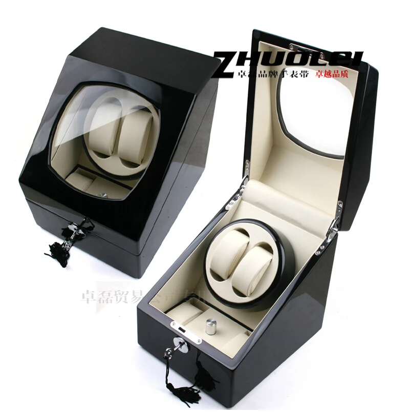 New Black luxury 2+2 rotary automatic rotating wooden watch winder display box high gloss paint watch winder
New Black luxury 2+2 rotary automatic rotating wooden watch winder display box high gloss paint watch winder
