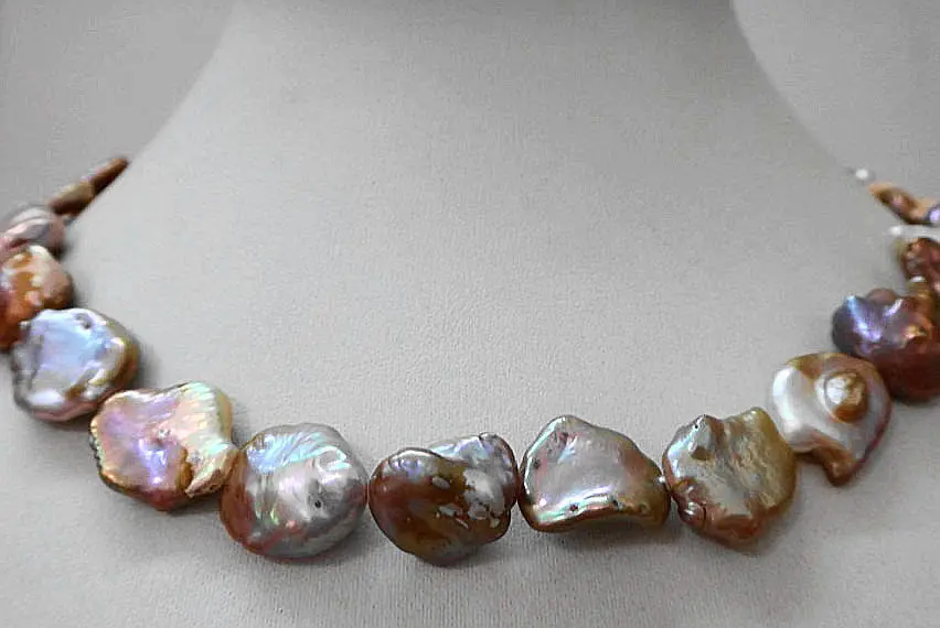 DD Wholesale FREE SHIPPING HUGE 18"18MM SOUTH GENUINE GOLD LAVENDER REDISH MULTICOLOR PEARL NECKLACE 14KGP
DD Wholesale FREE SHIPPING HUGE 18"18MM SOUTH GENUINE GOLD LAVENDER REDISH MULTICOLOR PEARL NECKLACE 14KGP