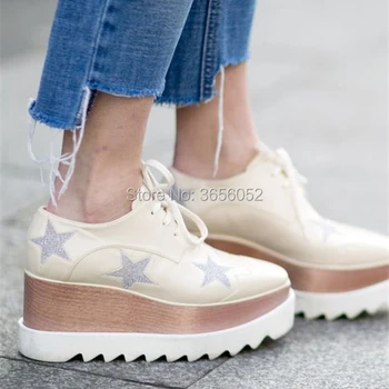 High Quality Fashion Ladies Casual Shoes Square Toe Leather Oxford Footwear Woman Height Increasing Flats Lace Up Platform Shoes
High Quality Fashion Ladies Casual Shoes Square Toe Leather Oxford Footwear Woman Height Increasing Flats Lace Up Platform Shoes
