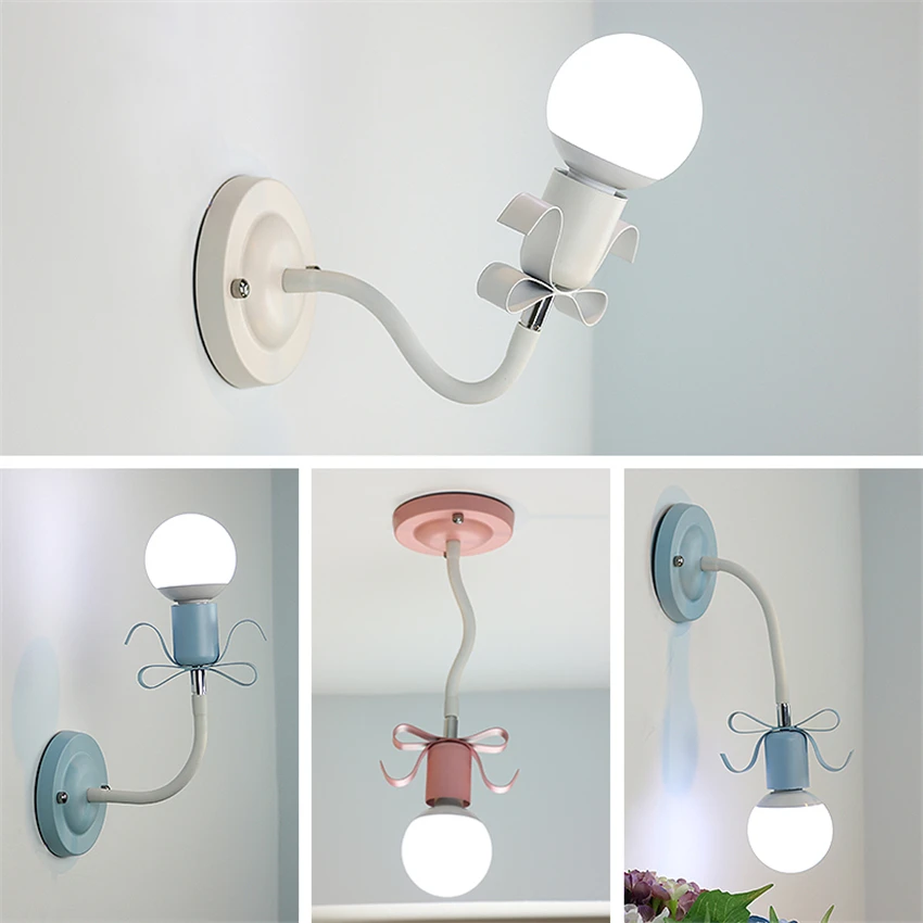 Princess Children's Room Bow-Tie Hose Wall Lamps Bedroom Bedside Study Room Aisle Corridor Romantic Adjustment Sconce Wall Light
Princess Children's Room Bow-Tie Hose Wall Lamps Bedroom Bedside Study Room Aisle Corridor Romantic Adjustment Sconce Wall Light