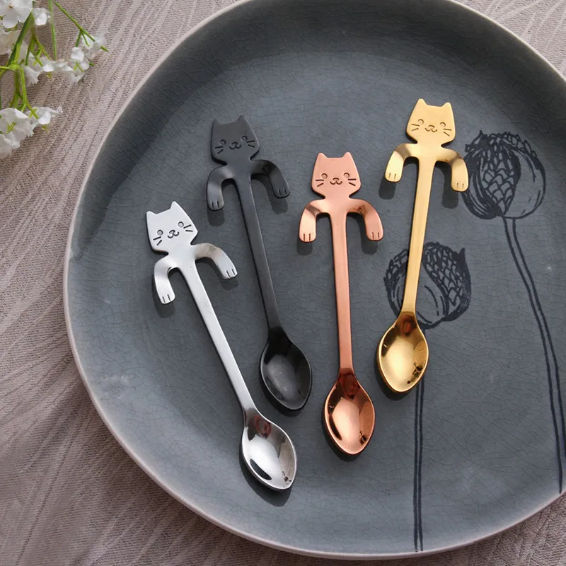 Coffee&Tea Spoon Mini Cat Long Handle Creative Spoon Drinking Tools Food grade Stainless Steel Kitchen Flatware
Coffee&Tea Spoon Mini Cat Long Handle Creative Spoon Drinking Tools Food grade Stainless Steel Kitchen Flatware