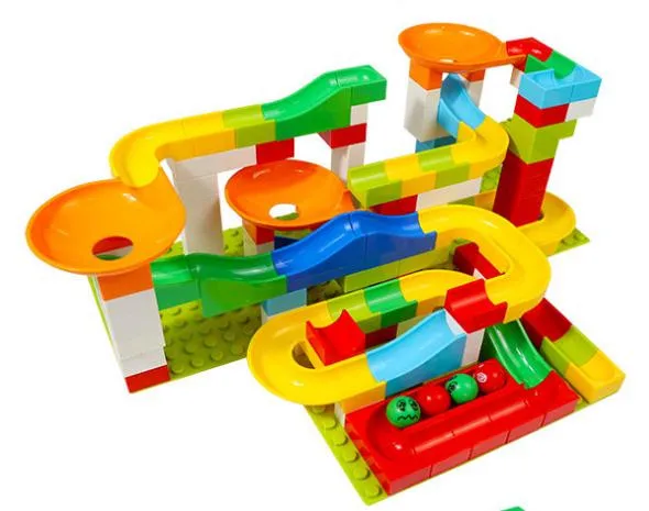 Marble Race Run Slide Brick Maze Ball Track Building Block Compatible Legoingly Duploed for baby gift 74/296pcs 
Marble Race Run Slide Brick Maze Ball Track Building Block Compatible Legoingly Duploed for baby gift 74/296pcs