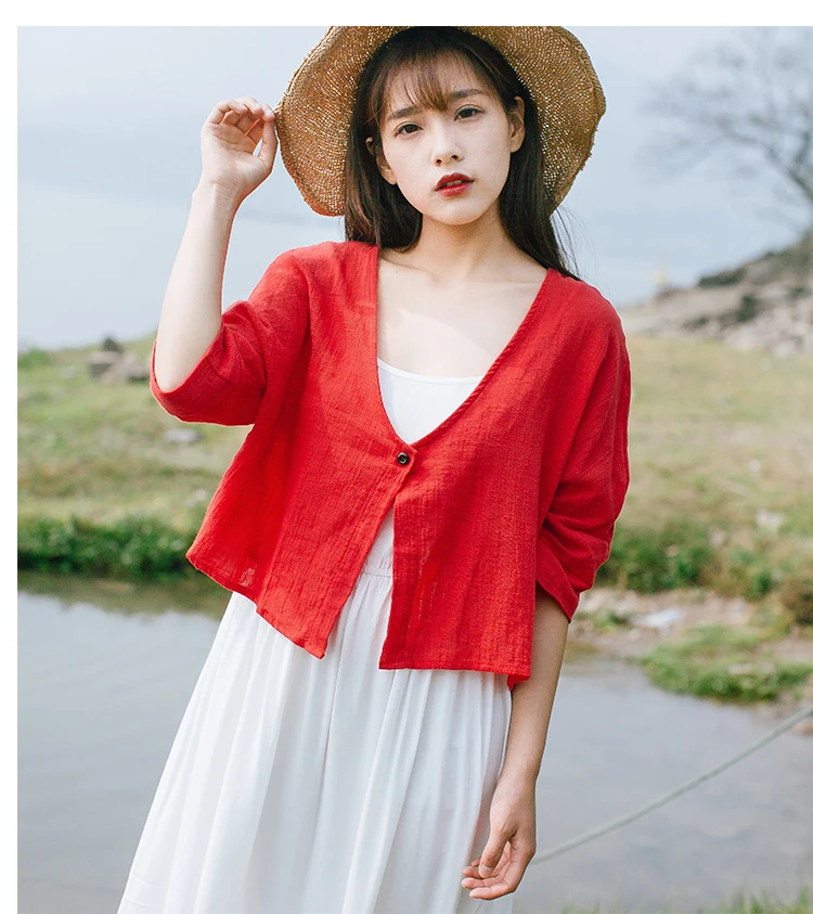 2019 New Autumn Women One Button Jacket Cotton Linen Soft Bat Sleeve Cardigan Simple Short Style Loose Cloak Jacket Female Shrug
2019 New Autumn Women One Button Jacket Cotton Linen Soft Bat Sleeve Cardigan Simple Short Style Loose Cloak Jacket Female Shrug