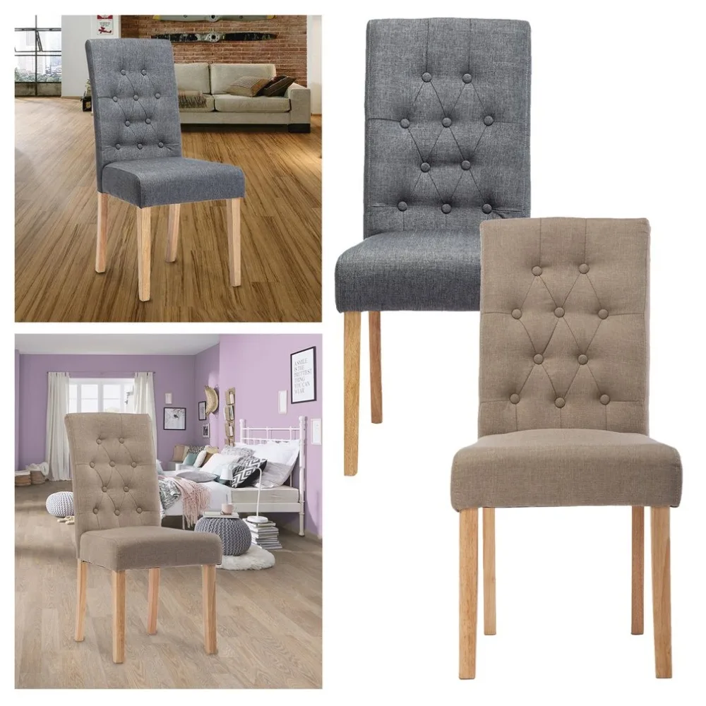 Modern Dining Chairs 2 PCS Linen Fabric Soild Wood Lounge Upholstered Chair Padded Seat High Back Home Stool
Modern Dining Chairs 2 PCS Linen Fabric Soild Wood Lounge Upholstered Chair Padded Seat High Back Home Stool