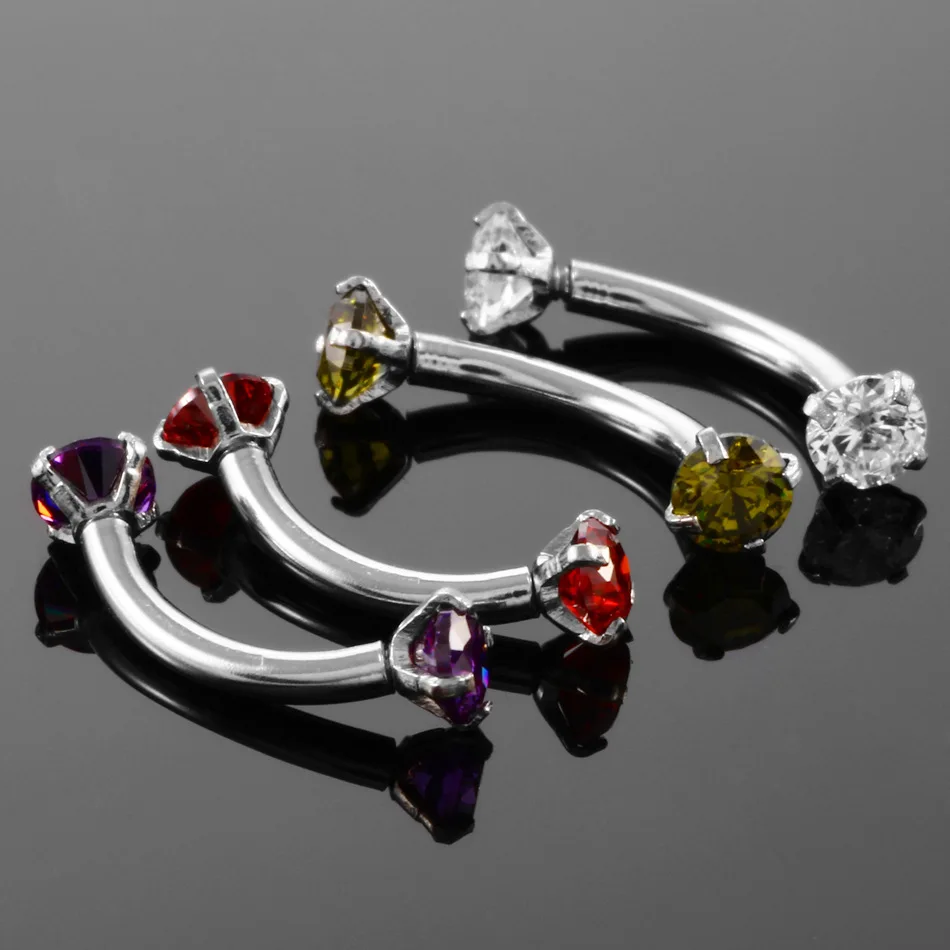 Internally Threaded 3mm CZ Curved barbell Eyebrow Ring Snug Piercing Helix Cartilage Jewelry Daith Rook Earrings
Internally Threaded 3mm CZ Curved barbell Eyebrow Ring Snug Piercing Helix Cartilage Jewelry Daith Rook Earrings
