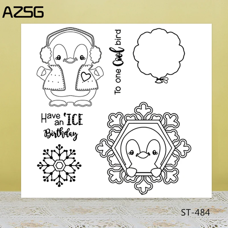 AZSG Lovely Penguin Snowflake Balloon Clear Stamps/Seals For DIY Scrapbooking/Card Making/Album Decorative Silicone Stamp Craft
AZSG Lovely Penguin Snowflake Balloon Clear Stamps/Seals For DIY Scrapbooking/Card Making/Album Decorative Silicone Stamp Craft