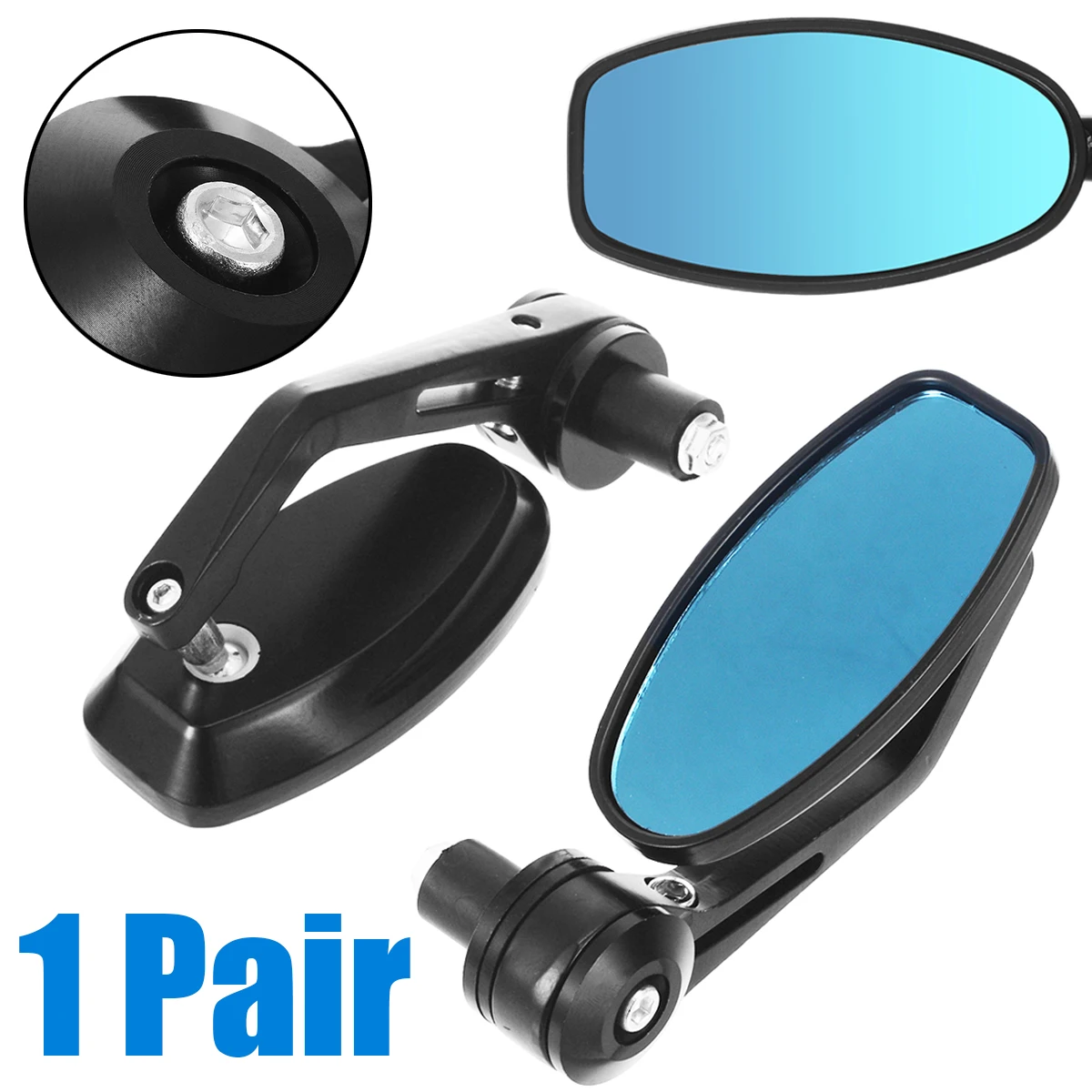 For Honda For Ducati 2Pcs 7/8" Handle Bar End Adjustable Rear Mirror Universal Motorcycle Side Mirrors Mayitr
For Honda For Ducati 2Pcs 7/8" Handle Bar End Adjustable Rear Mirror Universal Motorcycle Side Mirrors Mayitr
