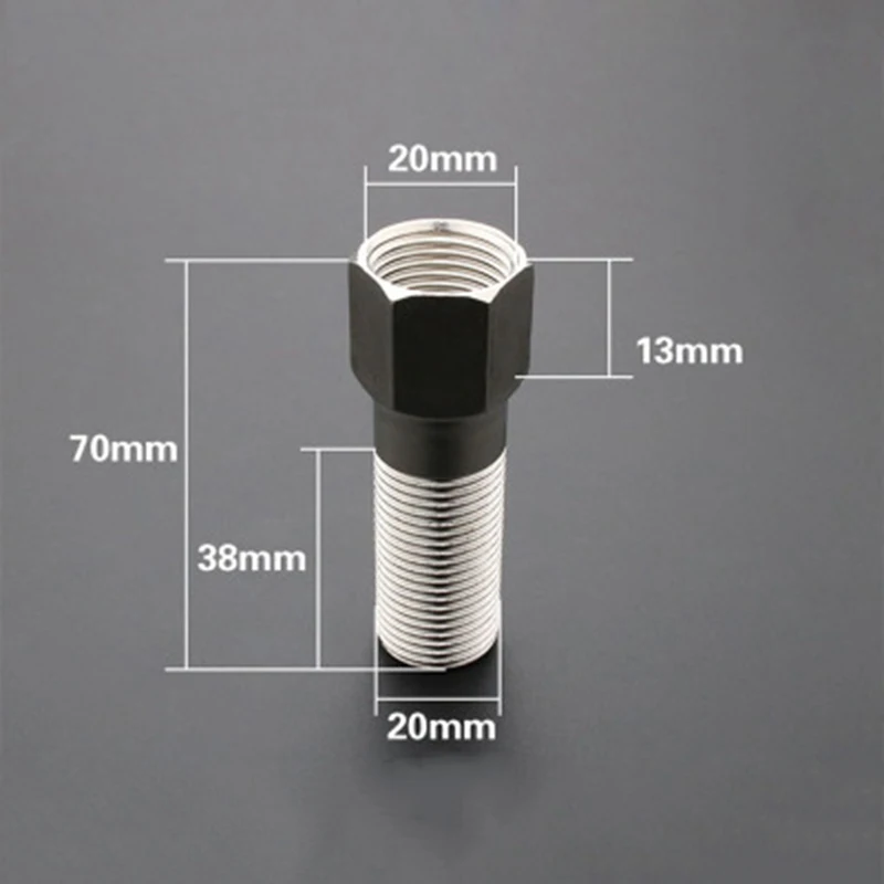 201 Stainless Steel 1/2" BSP Female Thread x Male Socket Threaded Pipe Fitting Adapter Connector Length 70mm | Обустройство дома