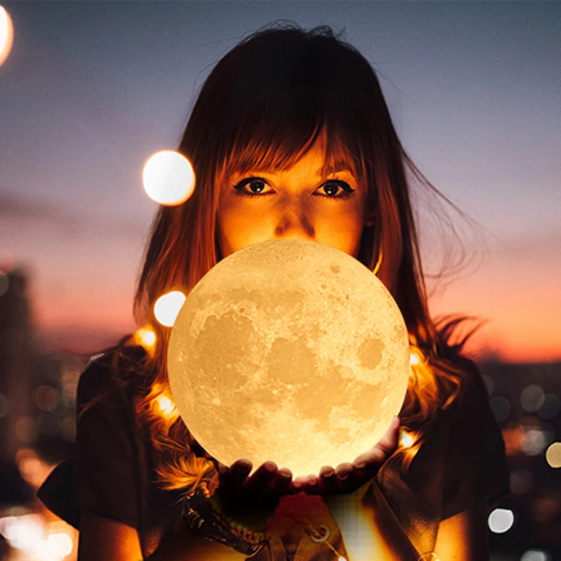 Rechargeable 3D Print Moon Lamp 10 Levels Dimmable Creative Night Lights Table Lamps For Bedroom Decoration Warm/Cold White
Rechargeable 3D Print Moon Lamp 10 Levels Dimmable Creative Night Lights Table Lamps For Bedroom Decoration Warm/Cold White