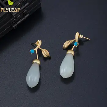 Flyleaf Court Style Luxury White Jade Magnolia Flower Gold Drop Earrings For Women Handmade Lady Turquoise Vintage Jewelry
Flyleaf Court Style Luxury White Jade Magnolia Flower Gold Drop Earrings For Women Handmade Lady Turquoise Vintage Jewelry