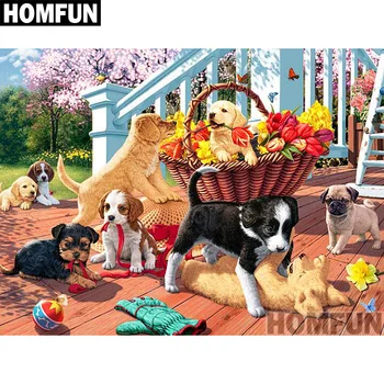 HOMFUN Full Square/Round Drill 5D DIY Diamond Painting "dog is playing" 3D Embroidery Cross Stitch 5D Home Decor Gift A00910
HOMFUN Full Square/Round Drill 5D DIY Diamond Painting "dog is playing" 3D Embroidery Cross Stitch 5D Home Decor Gift A00910