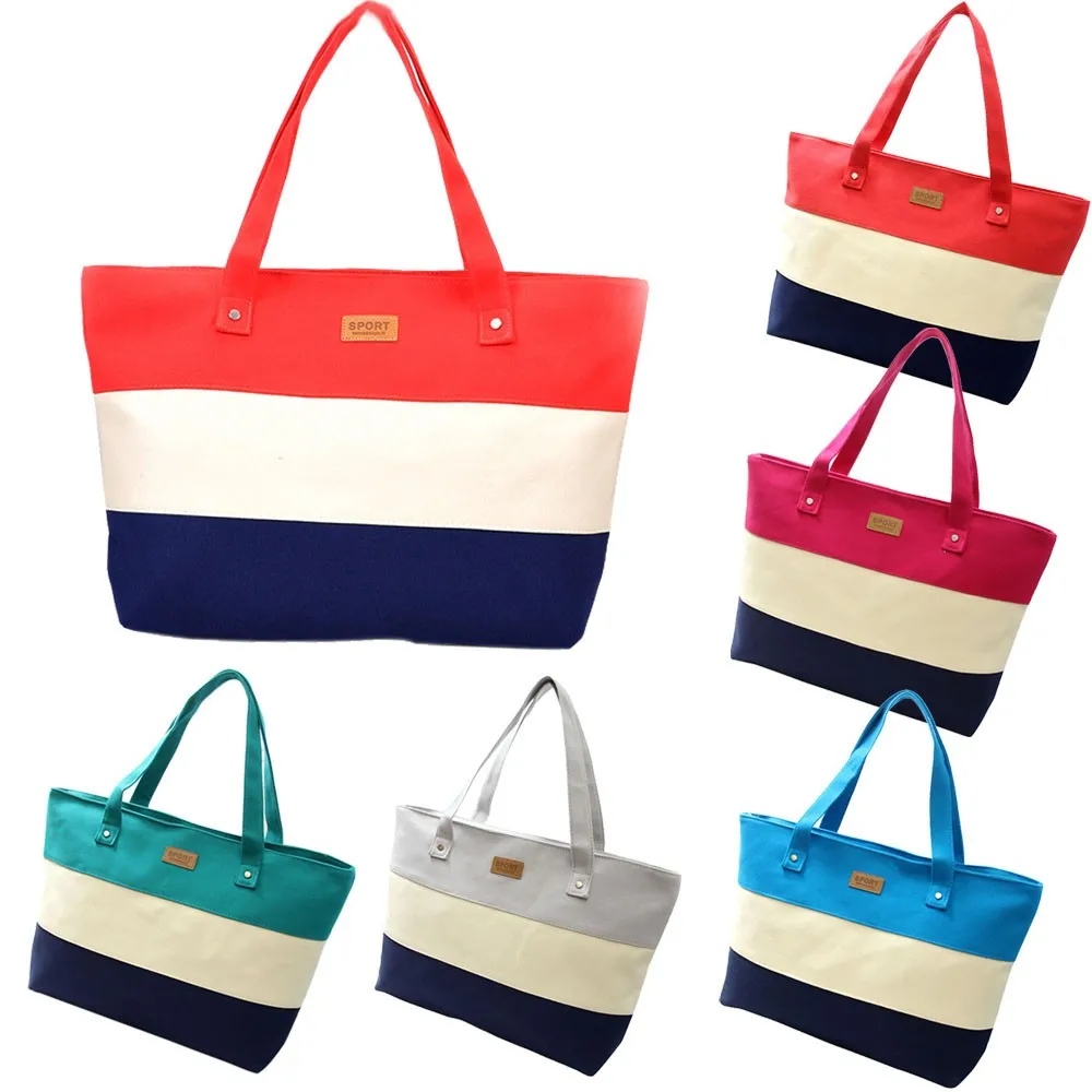 Fashion Lady Shopping Striped Random Shoulder Canvas Bag Tote Purse Bag Handbags Beach Ladies Messenger Simple Handbag
Fashion Lady Shopping Striped Random Shoulder Canvas Bag Tote Purse Bag Handbags Beach Ladies Messenger Simple Handbag