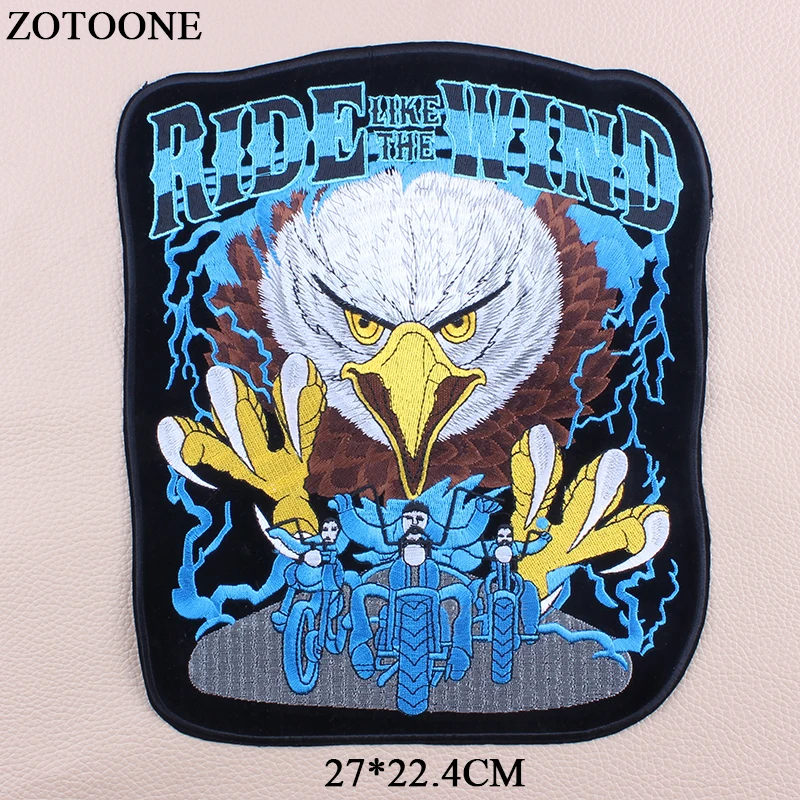 ZOTOONE Embroider Big Punk Eagle Patches Large Applications For Clothes Jacket Iron On Letter Motorcycle Patch Bike Applique
ZOTOONE Embroider Big Punk Eagle Patches Large Applications For Clothes Jacket Iron On Letter Motorcycle Patch Bike Applique