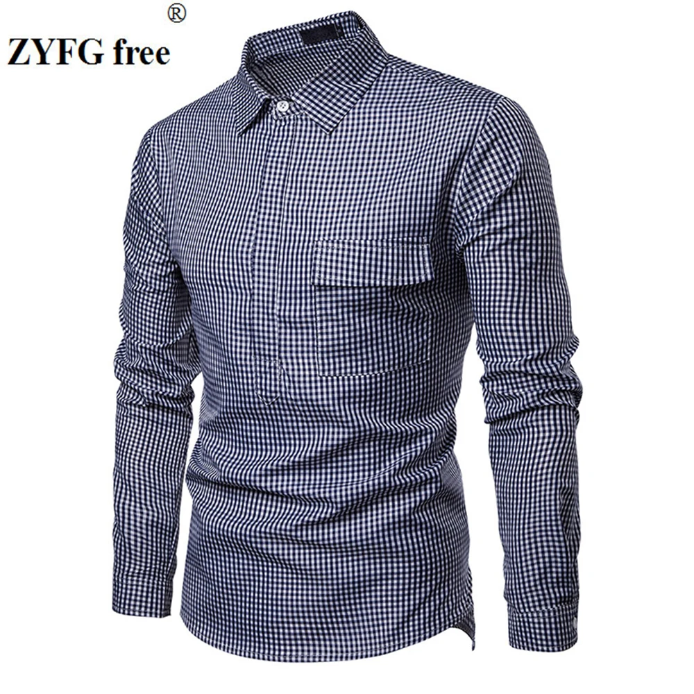 ZYFG free men for shirt plaid pattern long-sleeved turn-down collar shirts business gentleman male tops
ZYFG free men for shirt plaid pattern long-sleeved turn-down collar shirts business gentleman male tops